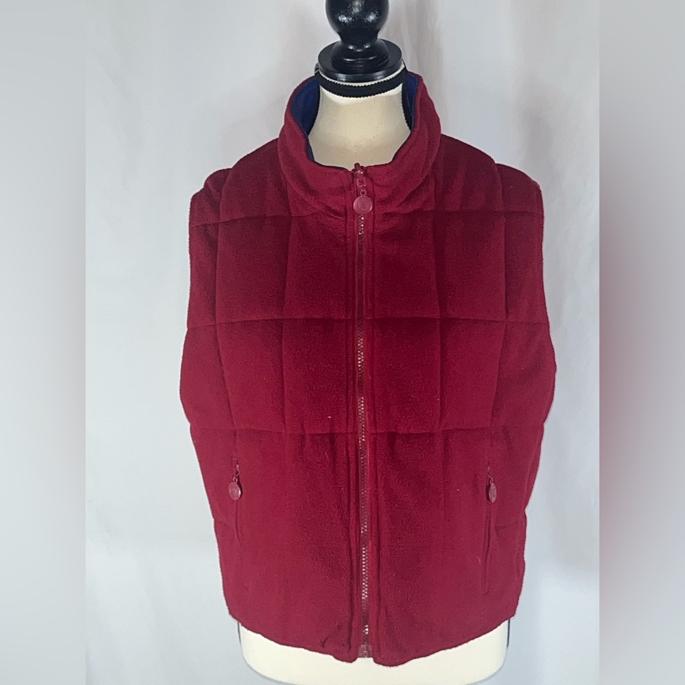 Wrangler 20x Reversible Blue Waterproof/Red Fleece Full Zip Men’s Puffer Vest - Picture 7 of 12